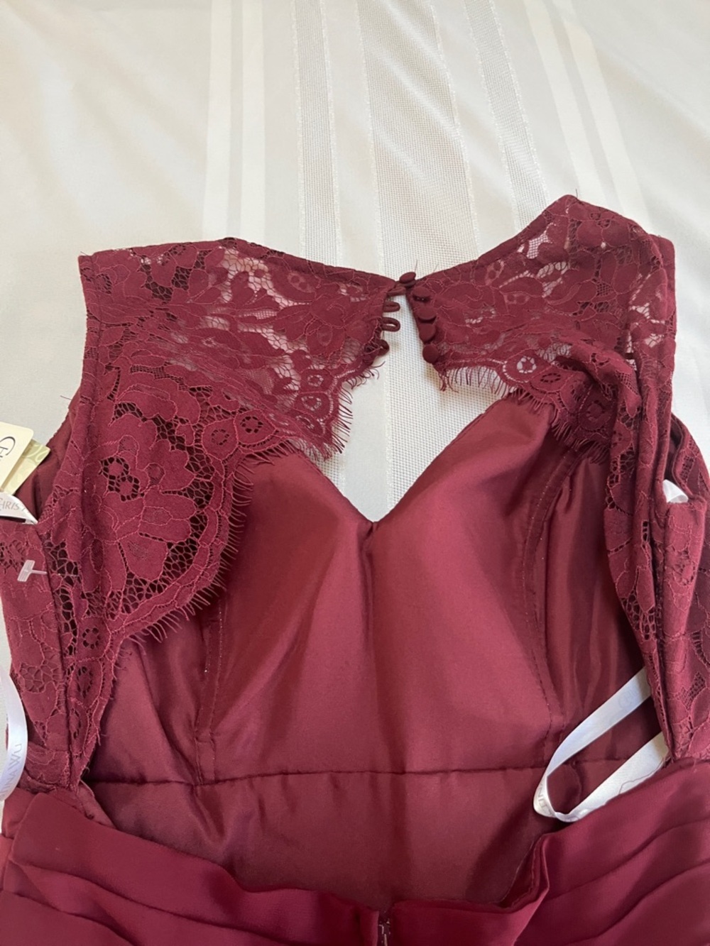 CHRISTINA WU CELEBRATIONS 22838 NWT Size 4 CHIFFON/LACE MAHOGANY - Picture 13 of 16